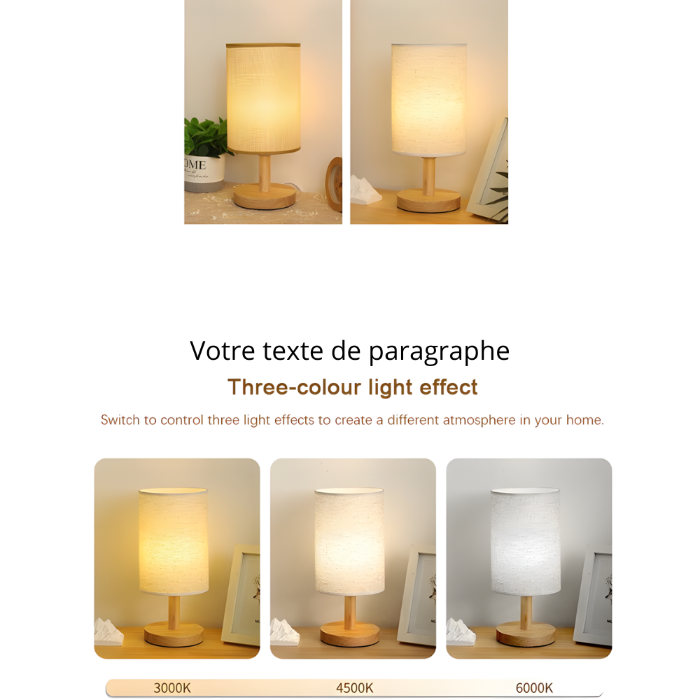 Lampe de chevet LED Style Chinois Minimaliste – LINORA