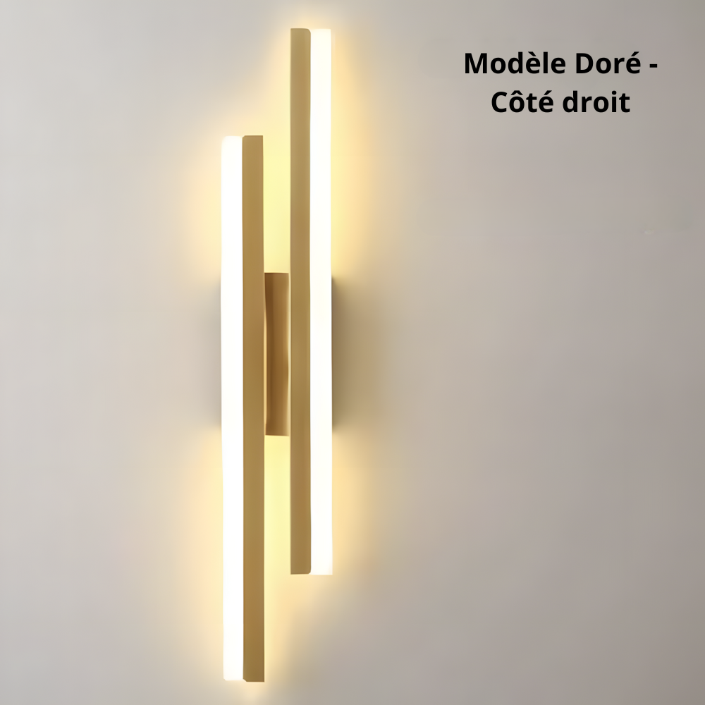 Lampe murale LED design cuivre et acrylique – LUNAYA