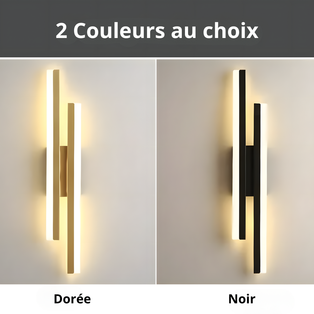 Lampe murale LED design cuivre et acrylique – LUNAYA