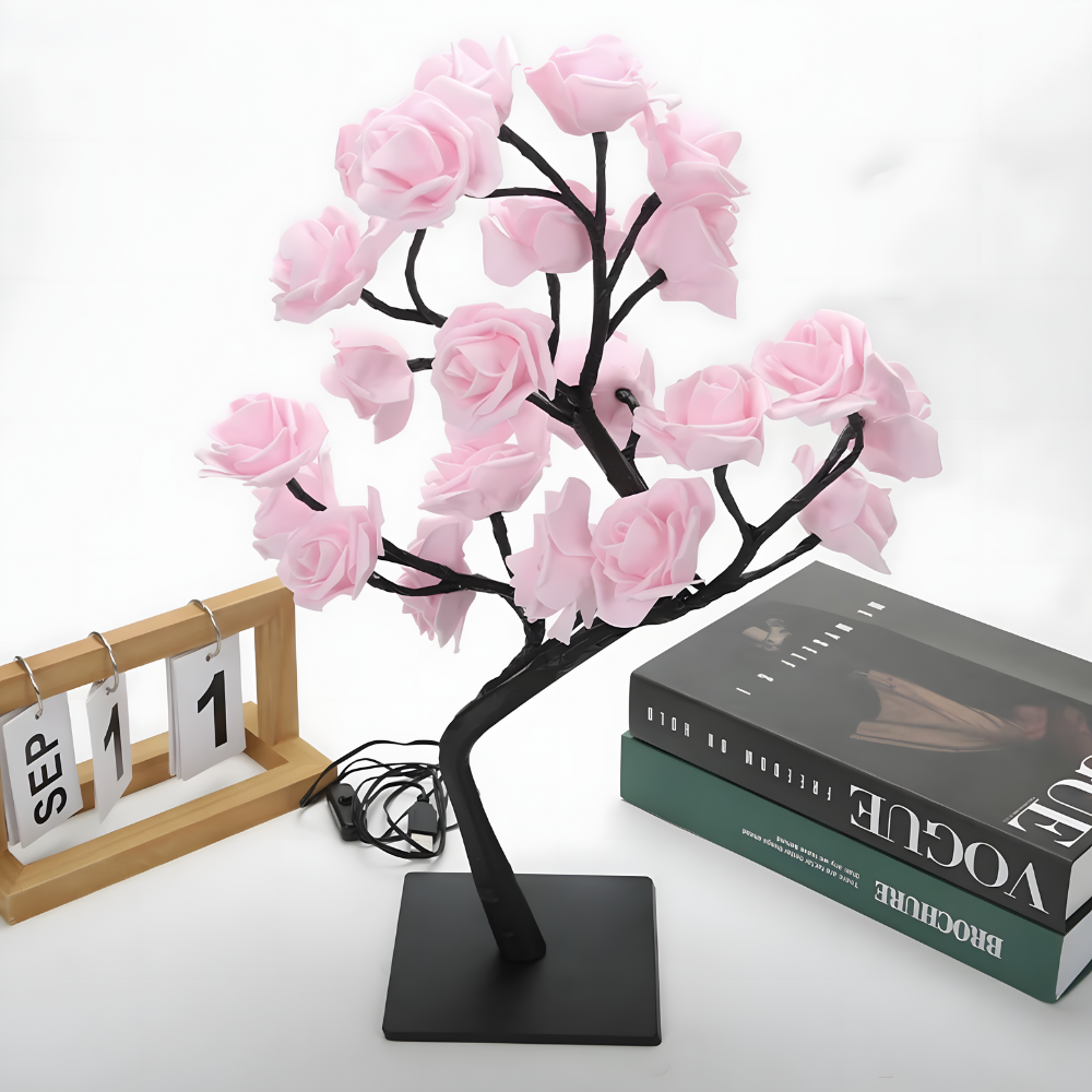 Lampe de chevet Arbre de Roses LED - LUMIROSE