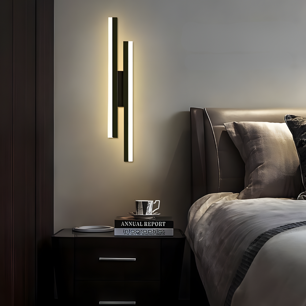 Lampe murale LED design cuivre et acrylique – LUNAYA
