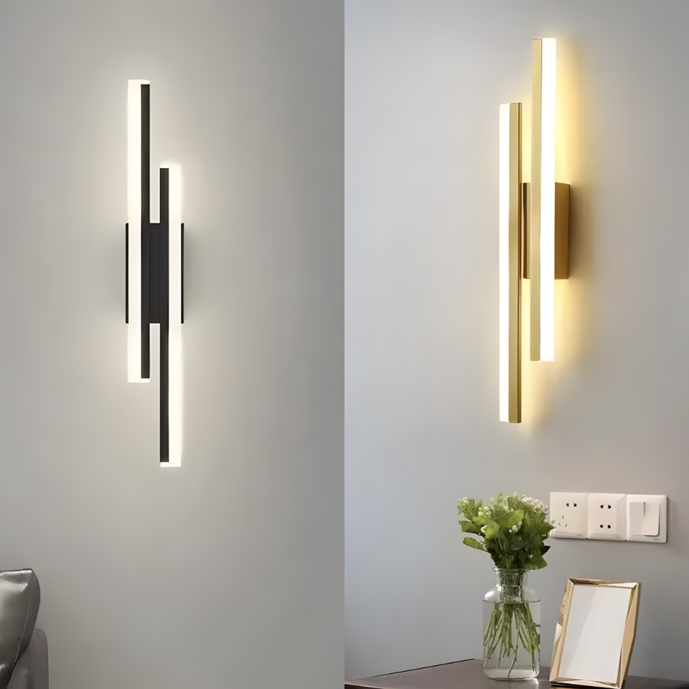 Lampe murale LED design cuivre et acrylique – LUNAYA
