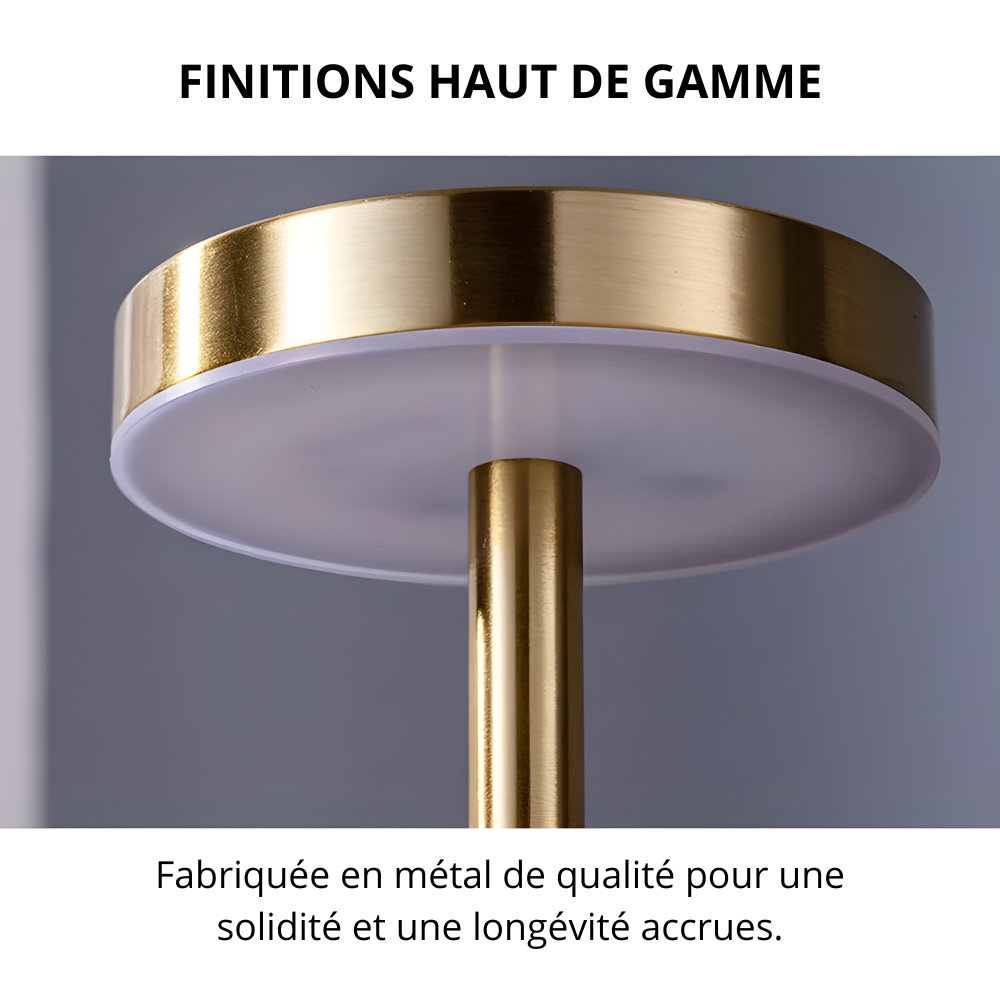 Lampe de chevet rechargeable en aluminium de qualité – SOLENA