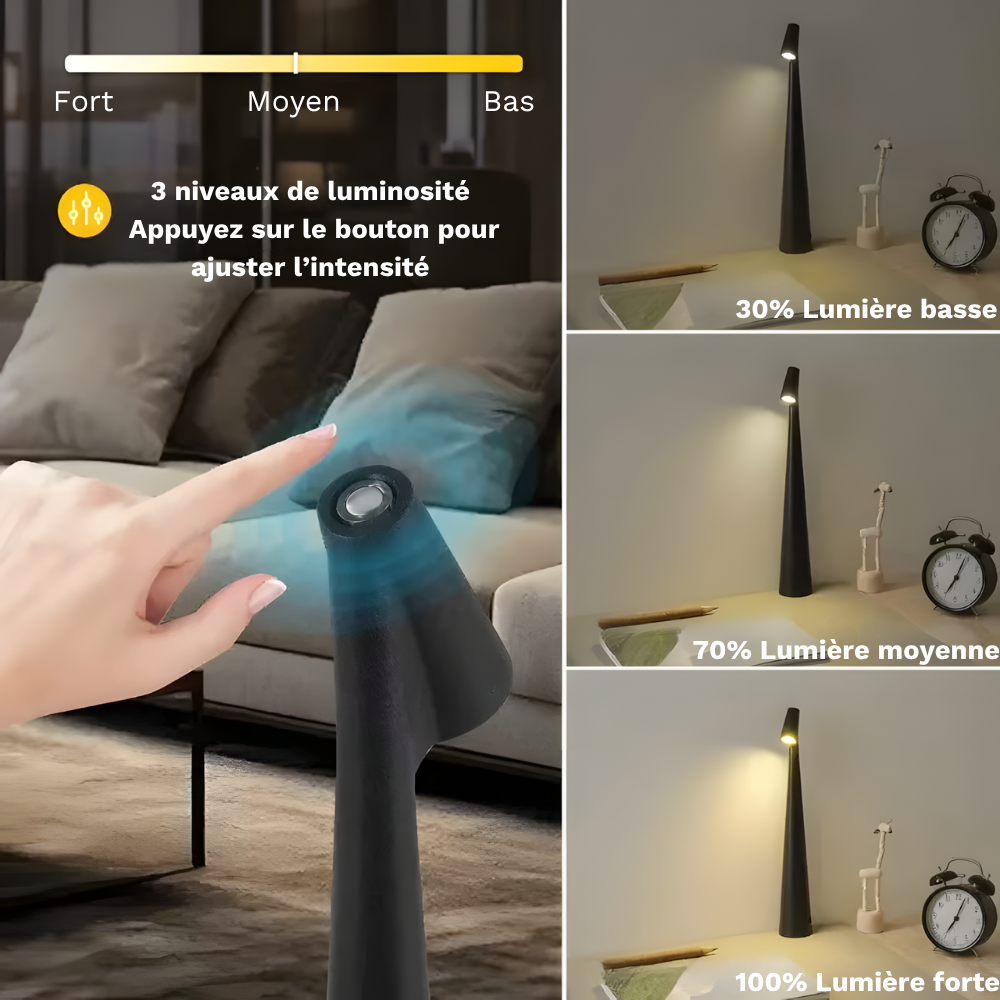 Lampe de chevet réglable LED rechargeable – LUXBERA