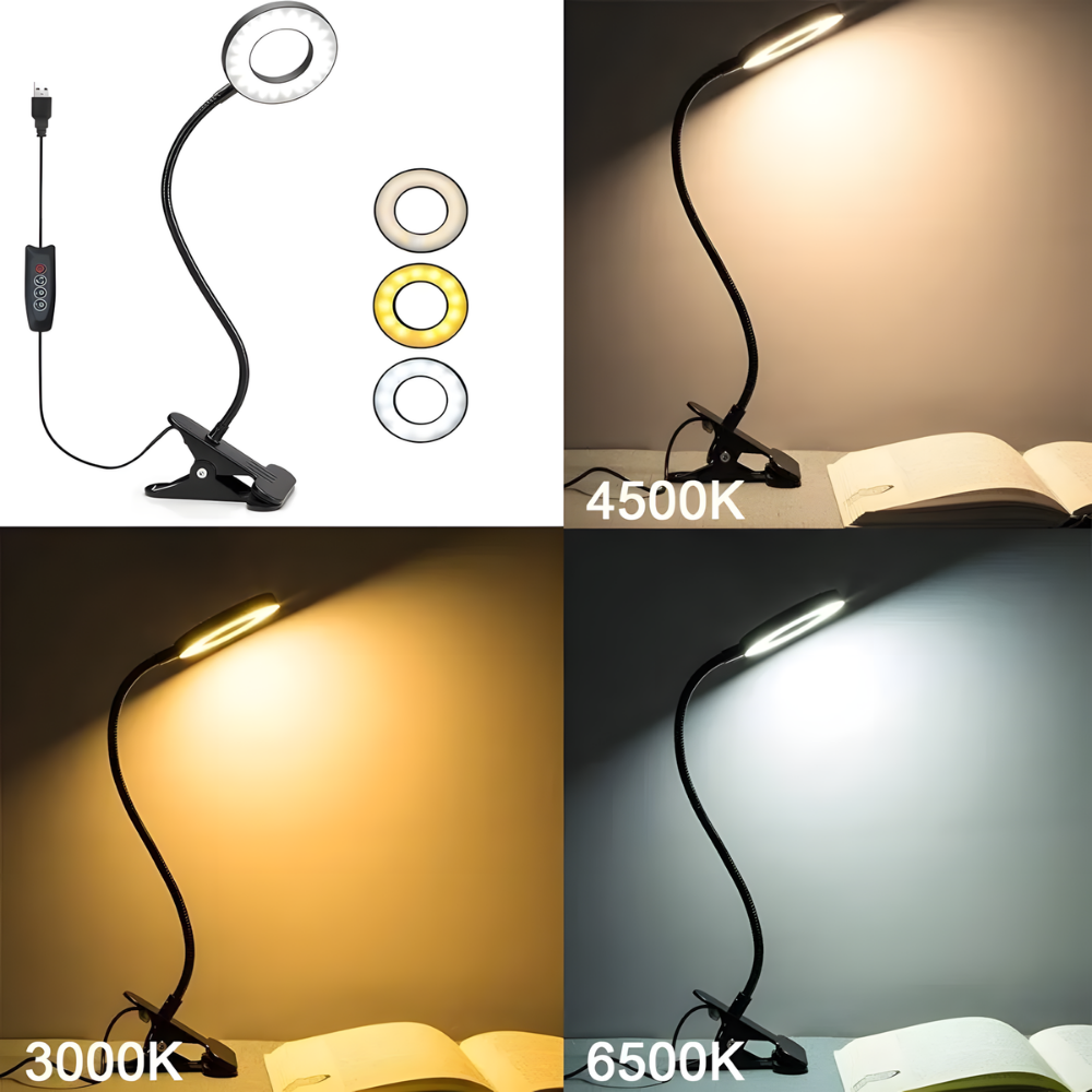 Lampe de bureau LED à pince flexible 360 – LUXEN