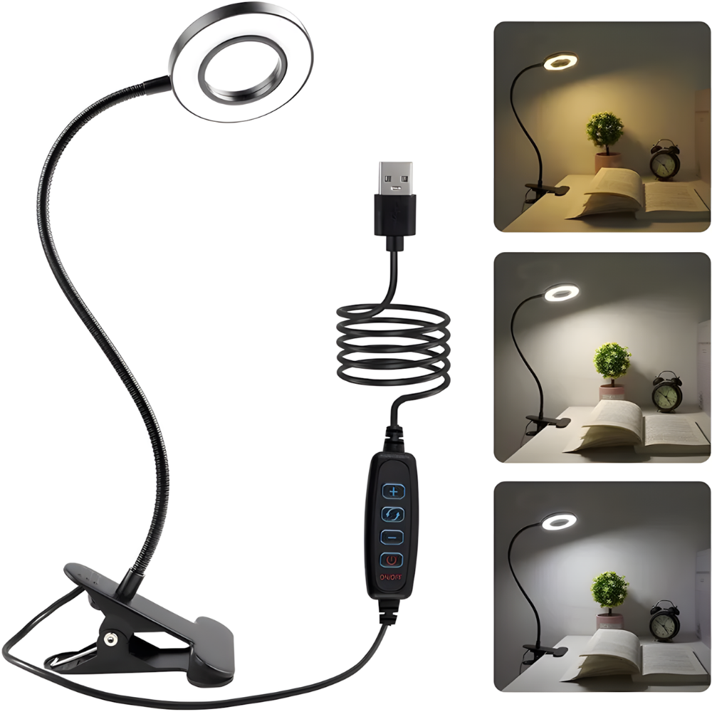 Lampe de bureau LED à pince flexible 360 – LUXEN