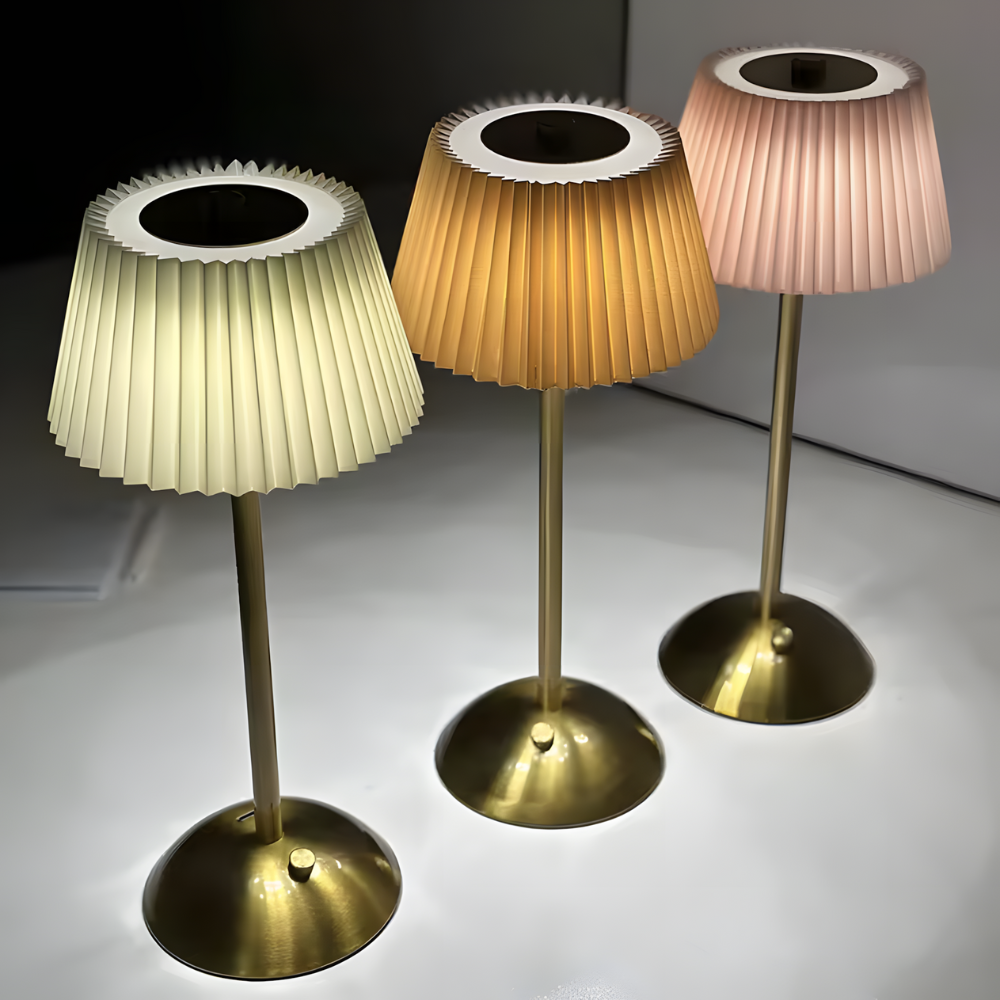 Lampe de chevet sans fil plissée décoratif moderne – VELA