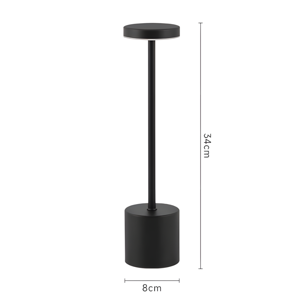 Lampe de chevet rechargeable en aluminium de qualité – SOLENA
