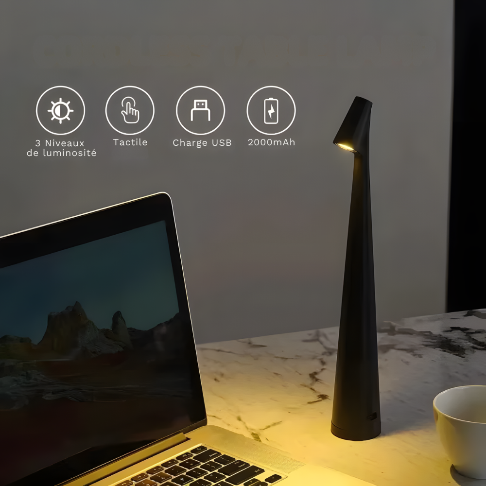 Lampe de chevet réglable LED rechargeable – LUXBERA