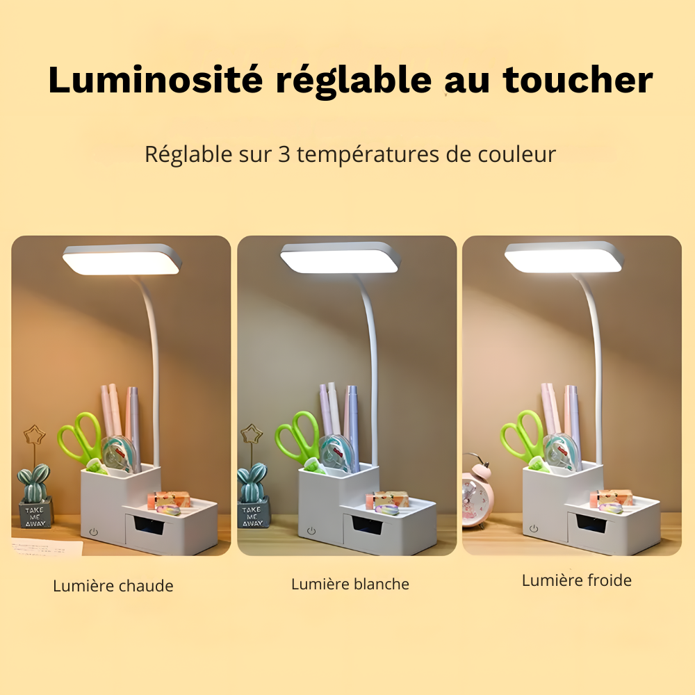 Lampe de Bureau LED Tactile Pliable USB Rechargeable - NORDLI