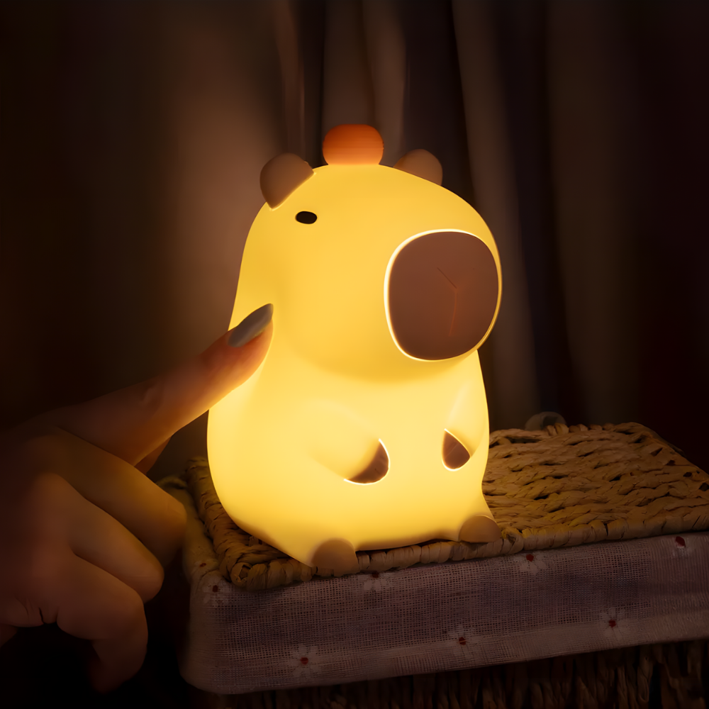 Lampe de chevet Capybara tactile en silicone lumière pour enfant apaisante - KAPPI