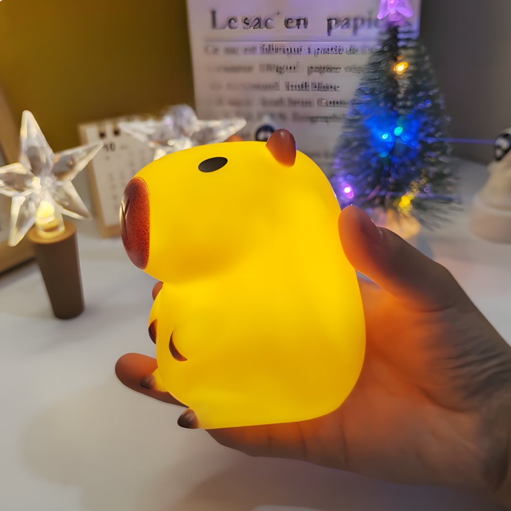 Lampe de chevet Capybara tactile en silicone lumière pour enfant apaisante - KAPPI