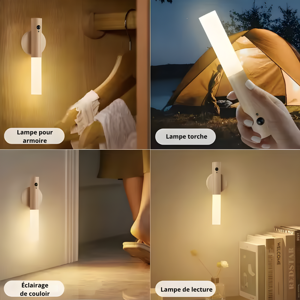 Lampe murale rechargeable à capteur de mouvement – SMARTLUM