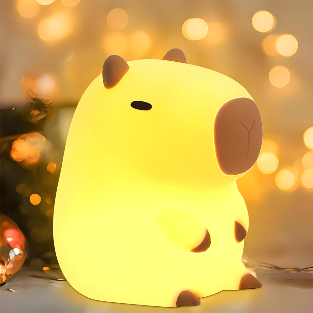 Lampe de chevet Capybara tactile en silicone lumière pour enfant apaisante - KAPPI