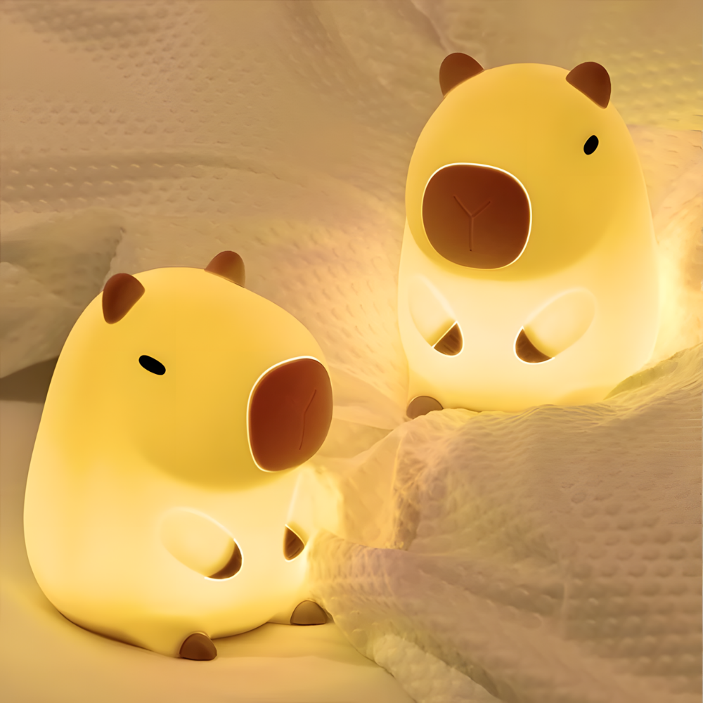Lampe de chevet Capybara tactile en silicone lumière pour enfant apaisante - KAPPI