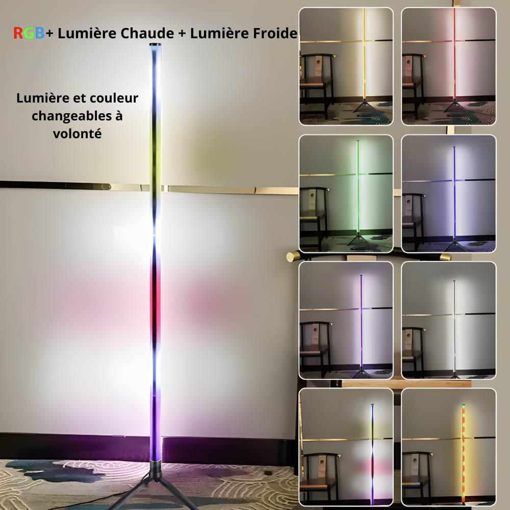 Lampe sur pied RGB d’angle style moderne – SHUSTAR