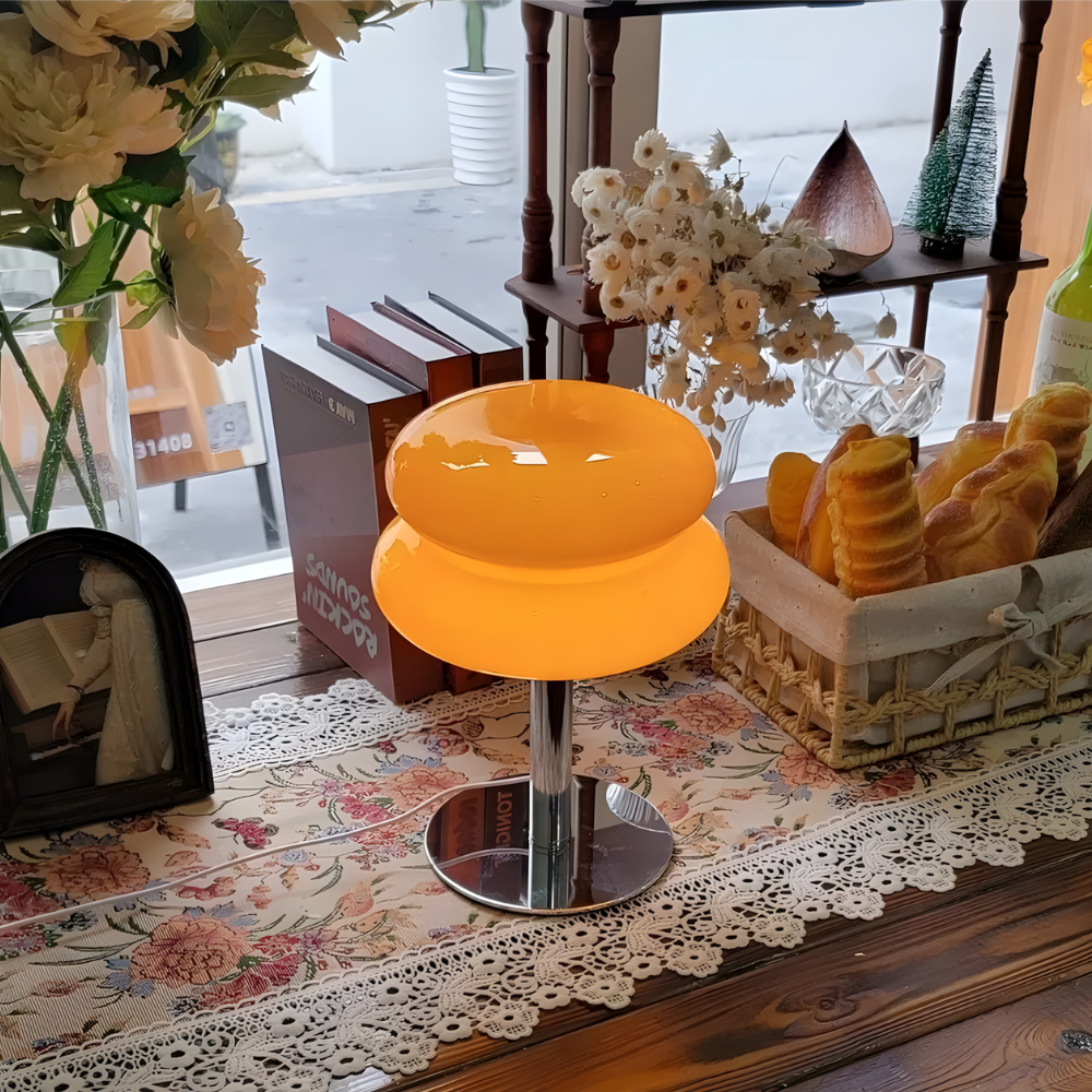Lampe de chevet LED moderne en verre teinté - LIVARA
