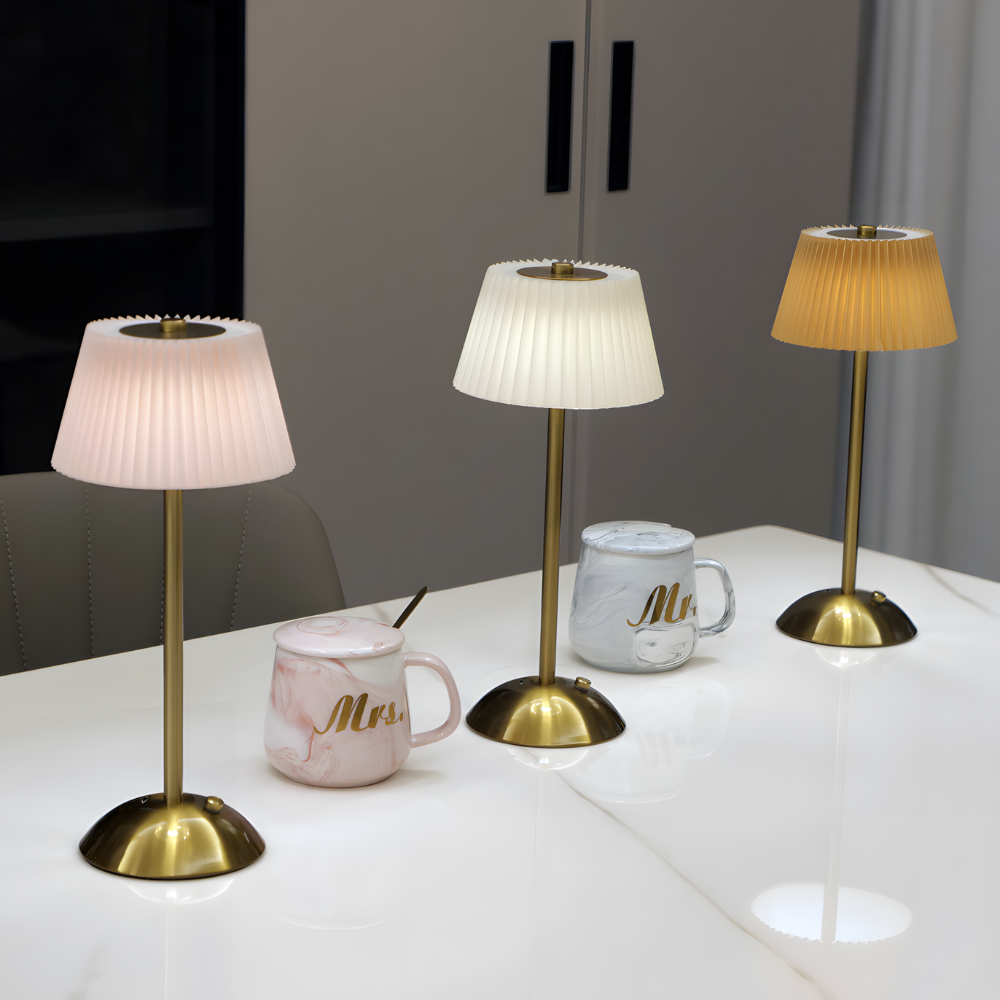 Lampe de chevet sans fil plissée décoratif moderne – VELA