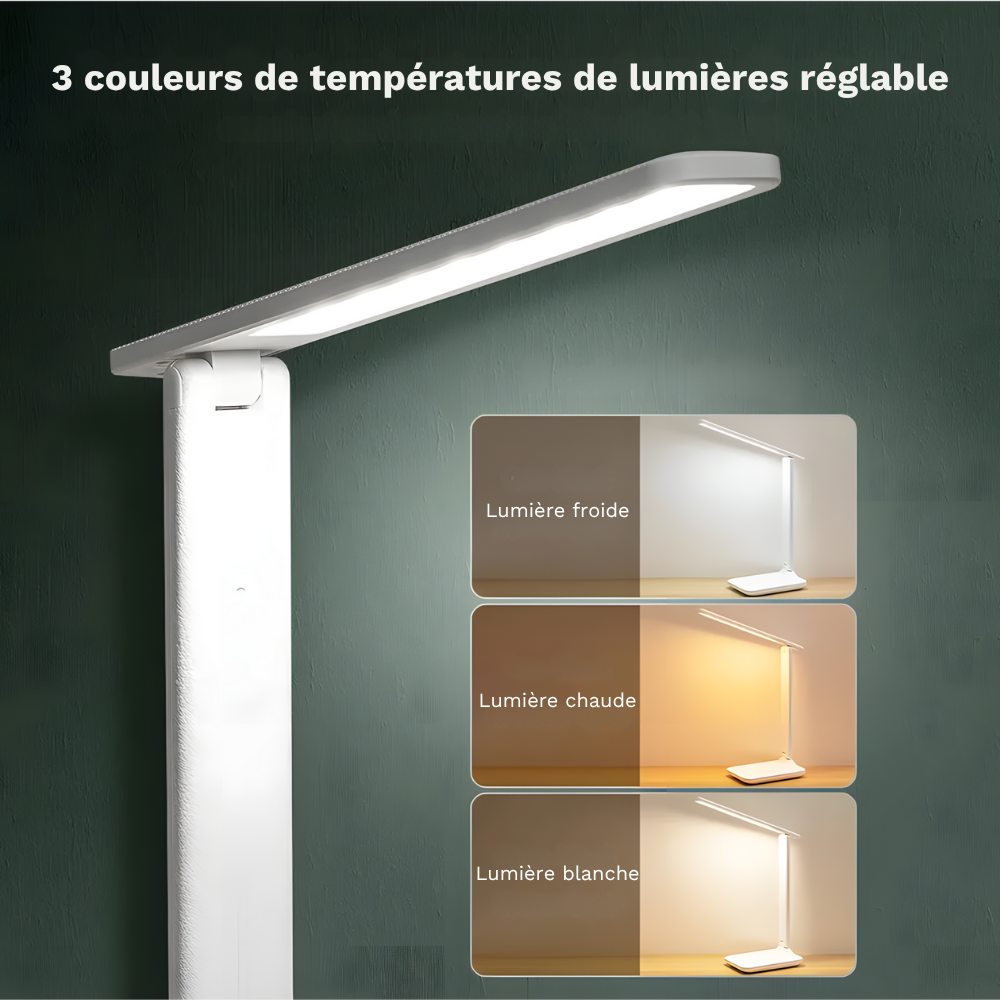 Lampe de bureau LED tactile réglable USB – VIKA