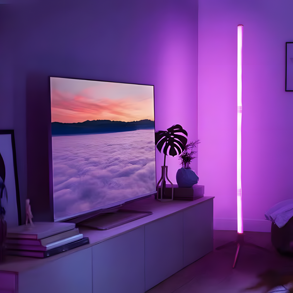 Lampe sur pied RGB d’angle style moderne – SHUSTAR