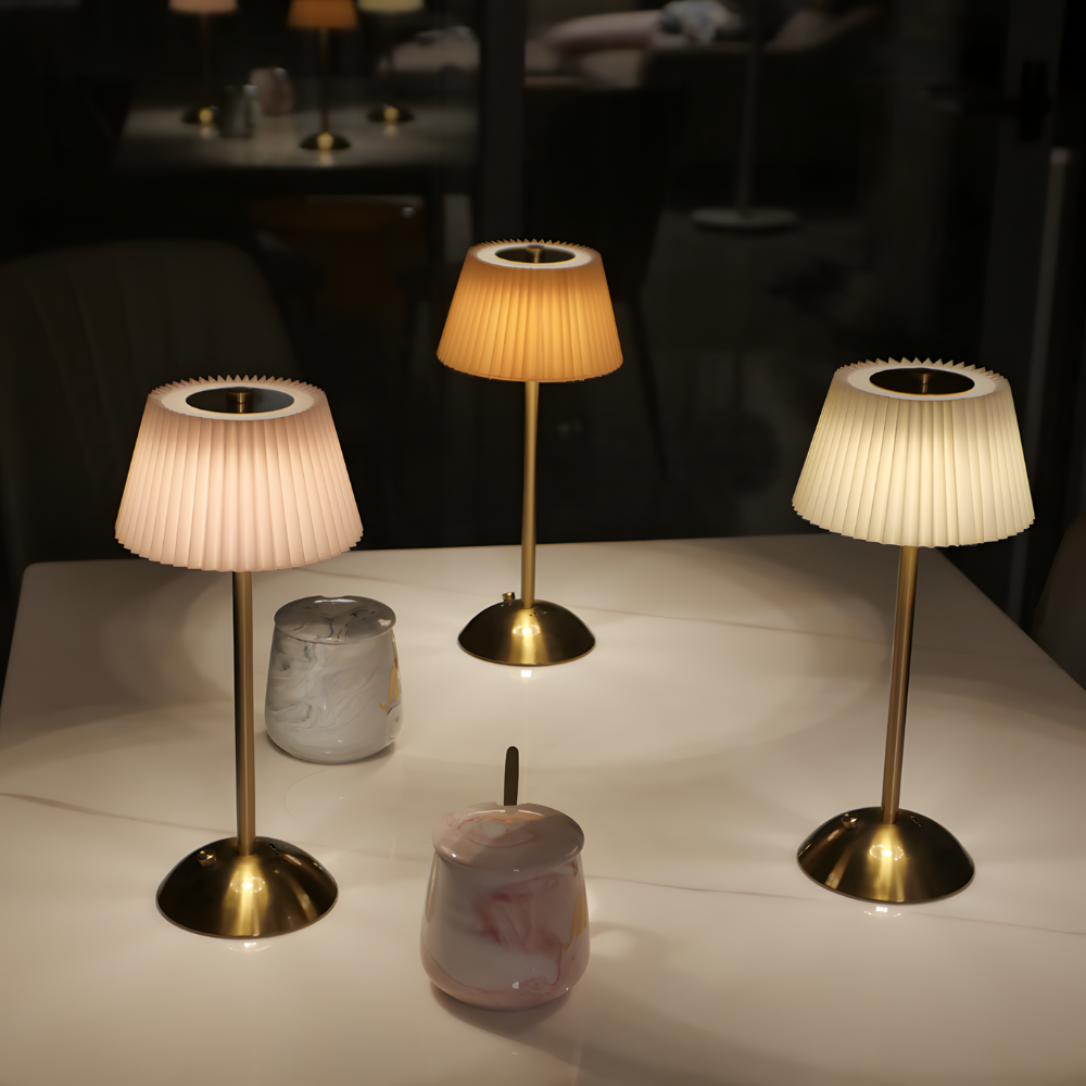 Lampe de chevet sans fil plissée décoratif moderne – VELA