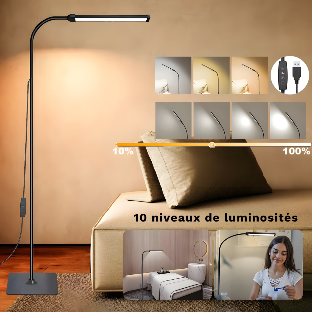 Lampe sur pied LED réglables pour salon & chambre – STOLA