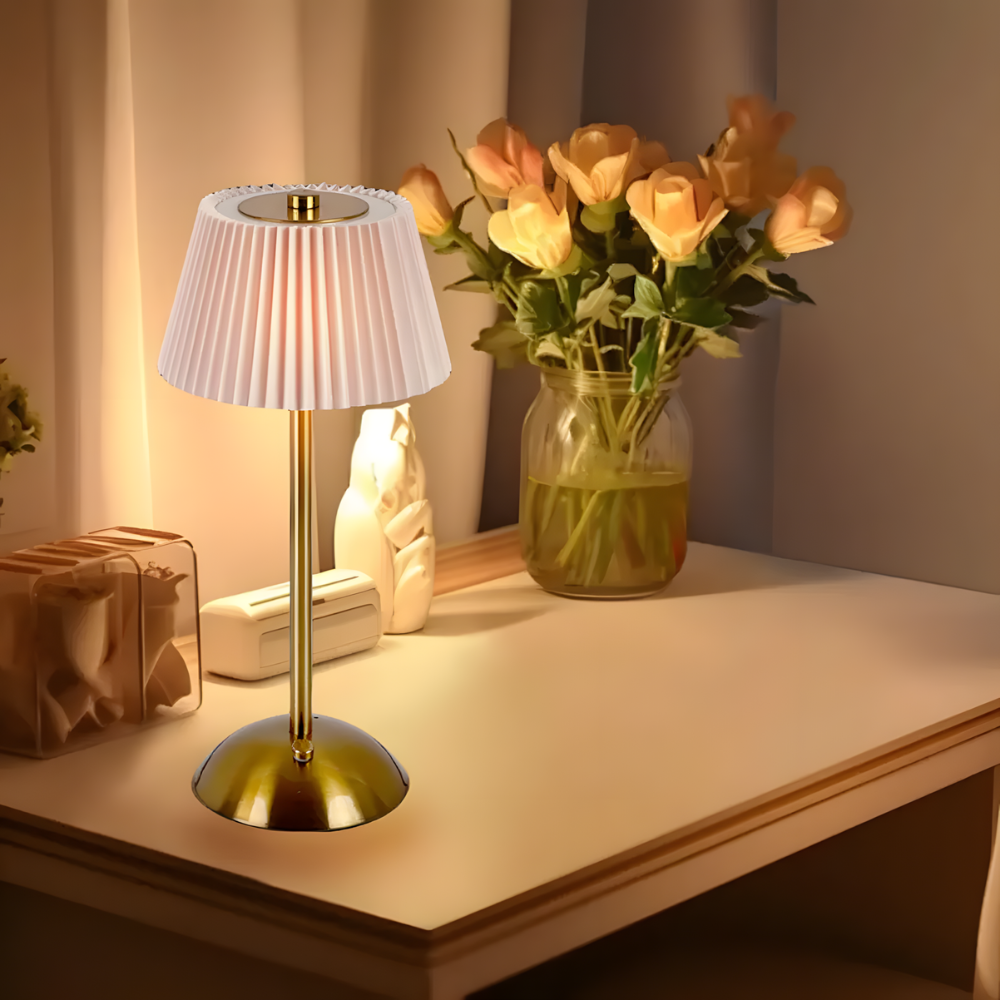 Lampe de chevet sans fil plissée décoratif moderne – VELA