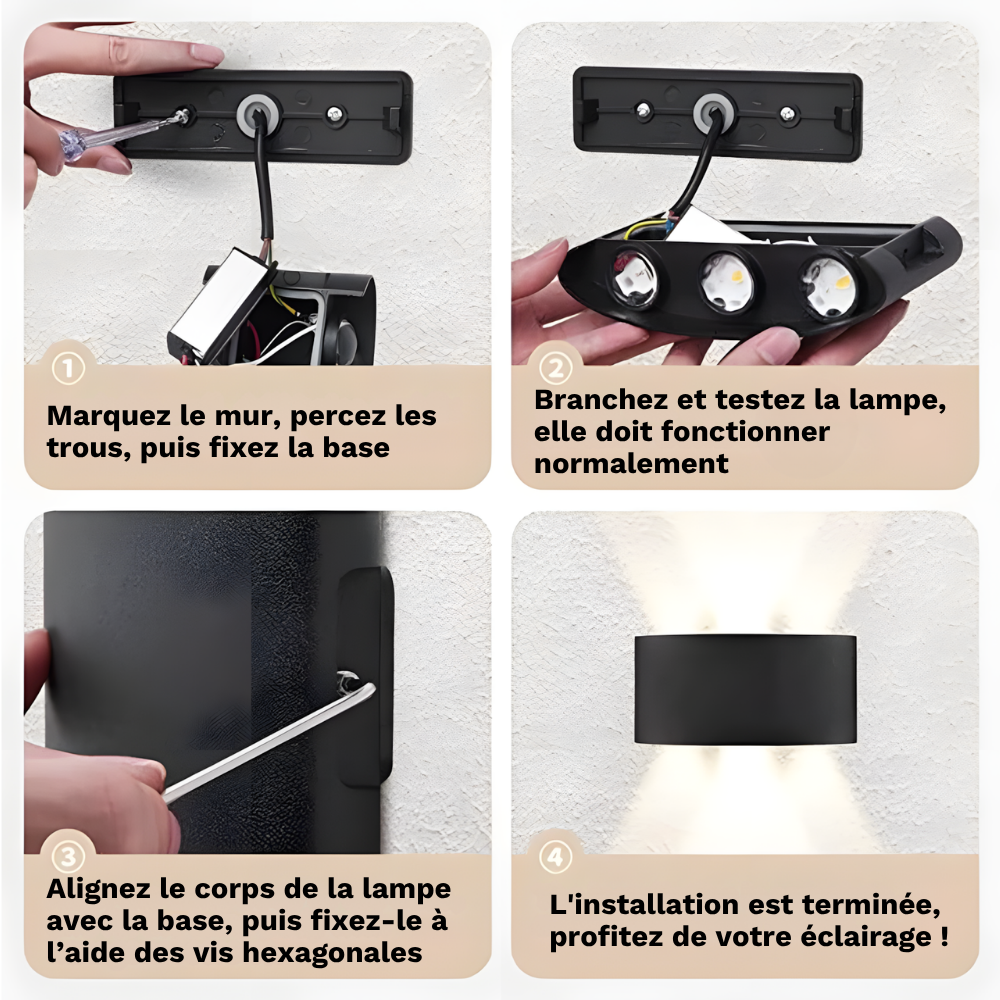 Lampe Murale LED moderne applique intérieur & extérieur - VAGG