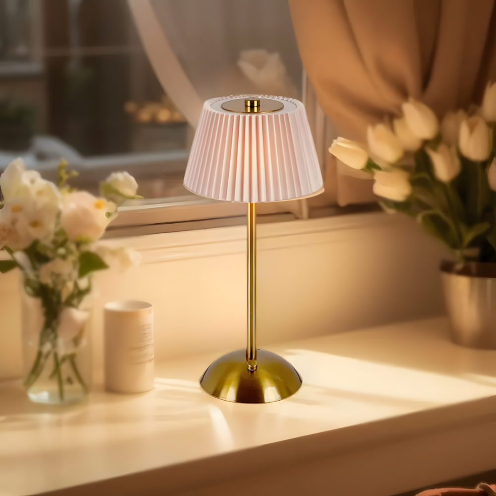Lampe de chevet sans fil plissée décoratif moderne – VELA