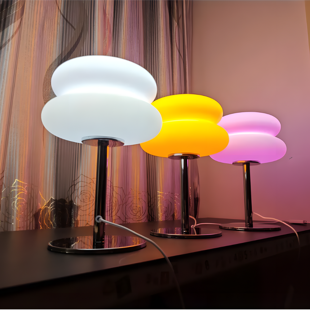Lampe de chevet LED moderne en verre teinté - LIVARA