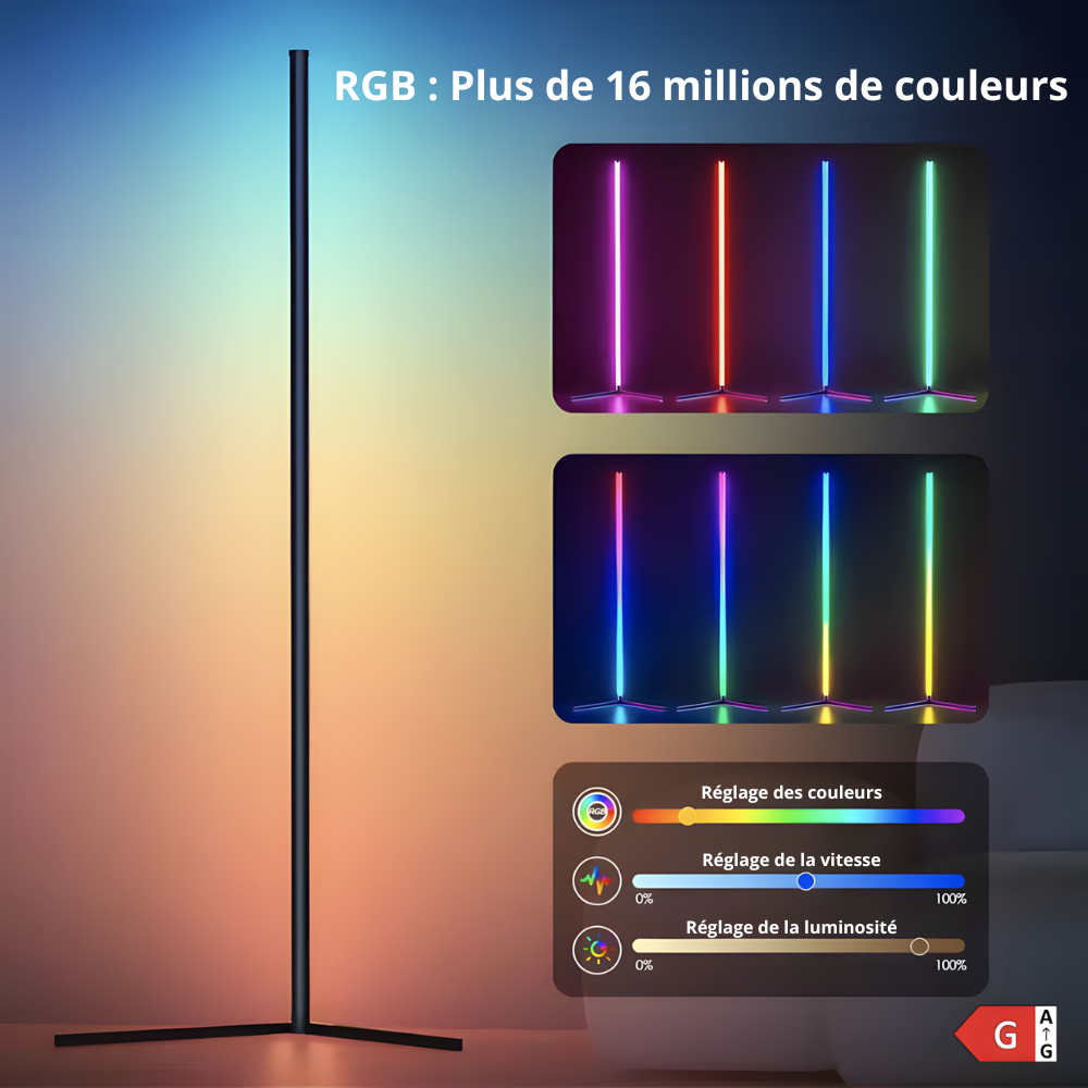 Lampe sur pied d’Ambiance RGB Connectée – LUSYNC