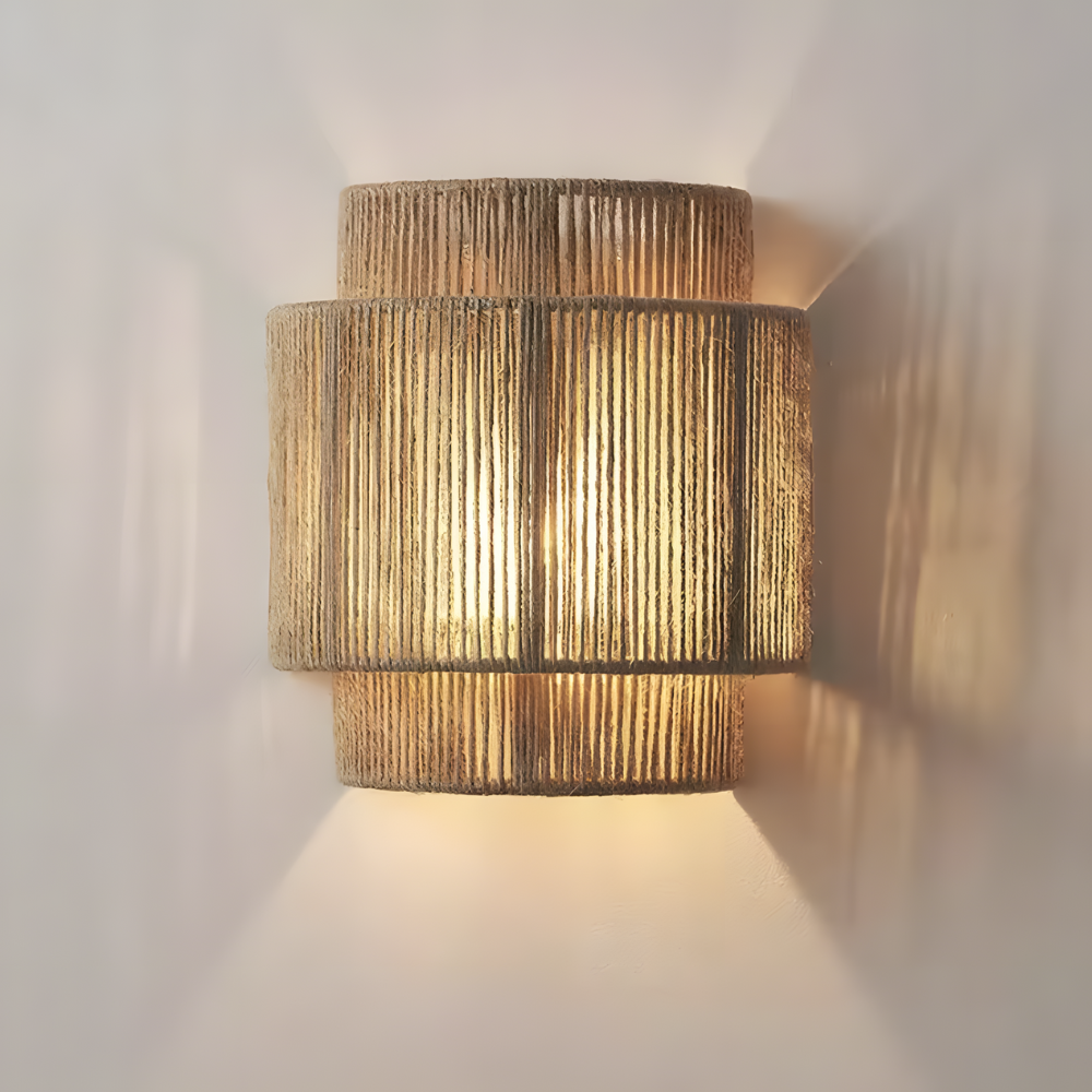 Lampe murale en corde de chanvre tressée – JOYINLED