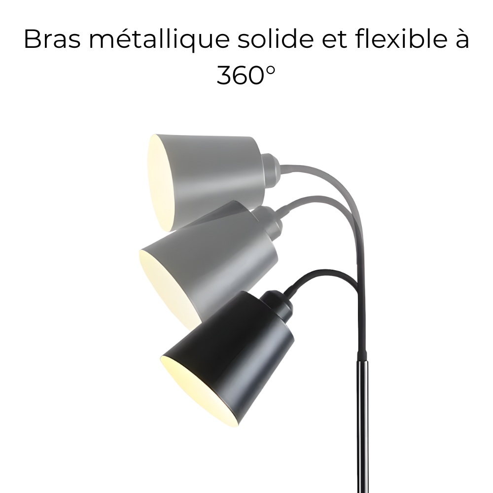 Lampe sur Pied Moderne Bras Flexible & LED Directionnelle - NOVALUM