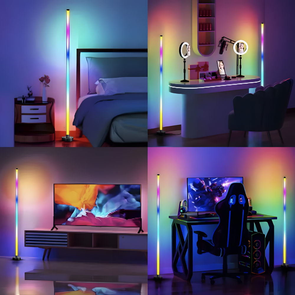 Lampe sur pied LED d’ambiance avec télécommande et application – ORAYA