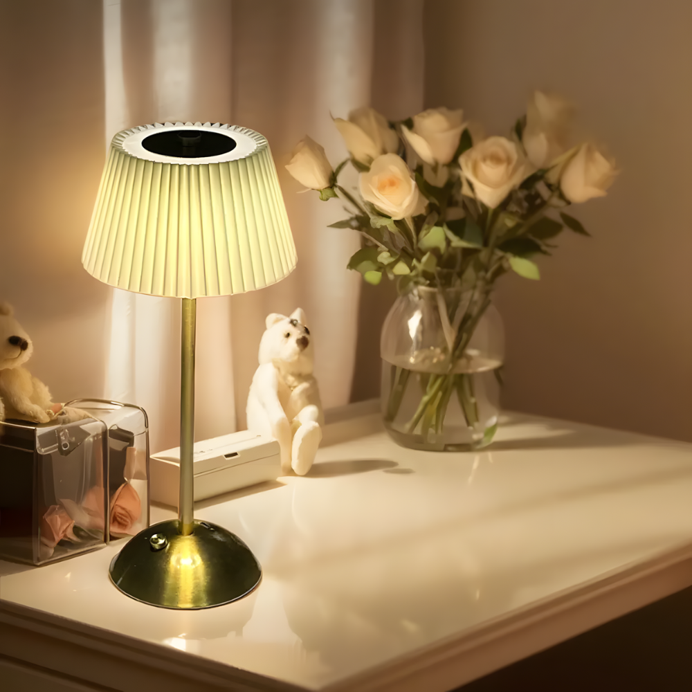 Lampe de chevet sans fil plissée décoratif moderne – VELA