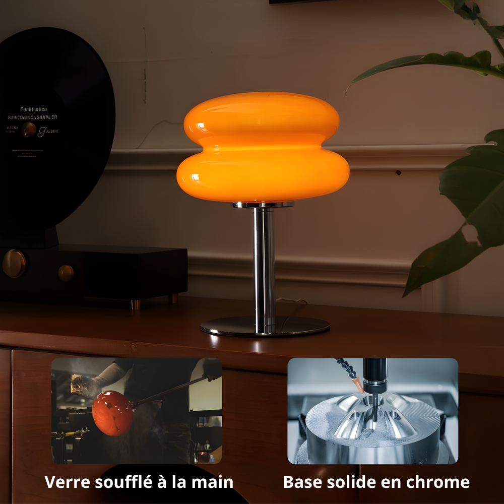 Lampe de chevet LED moderne en verre teinté - LIVARA