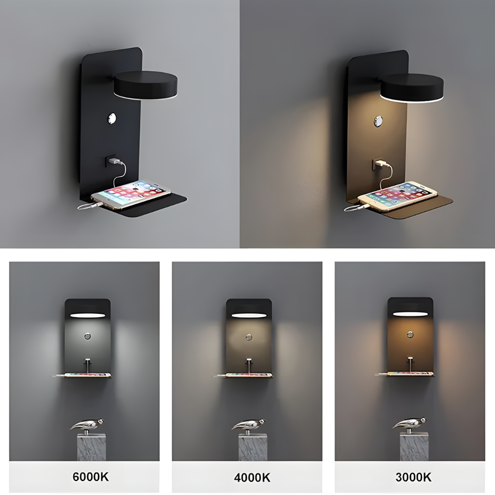 Lampe murale LED applique avec port USB – NIKAVA