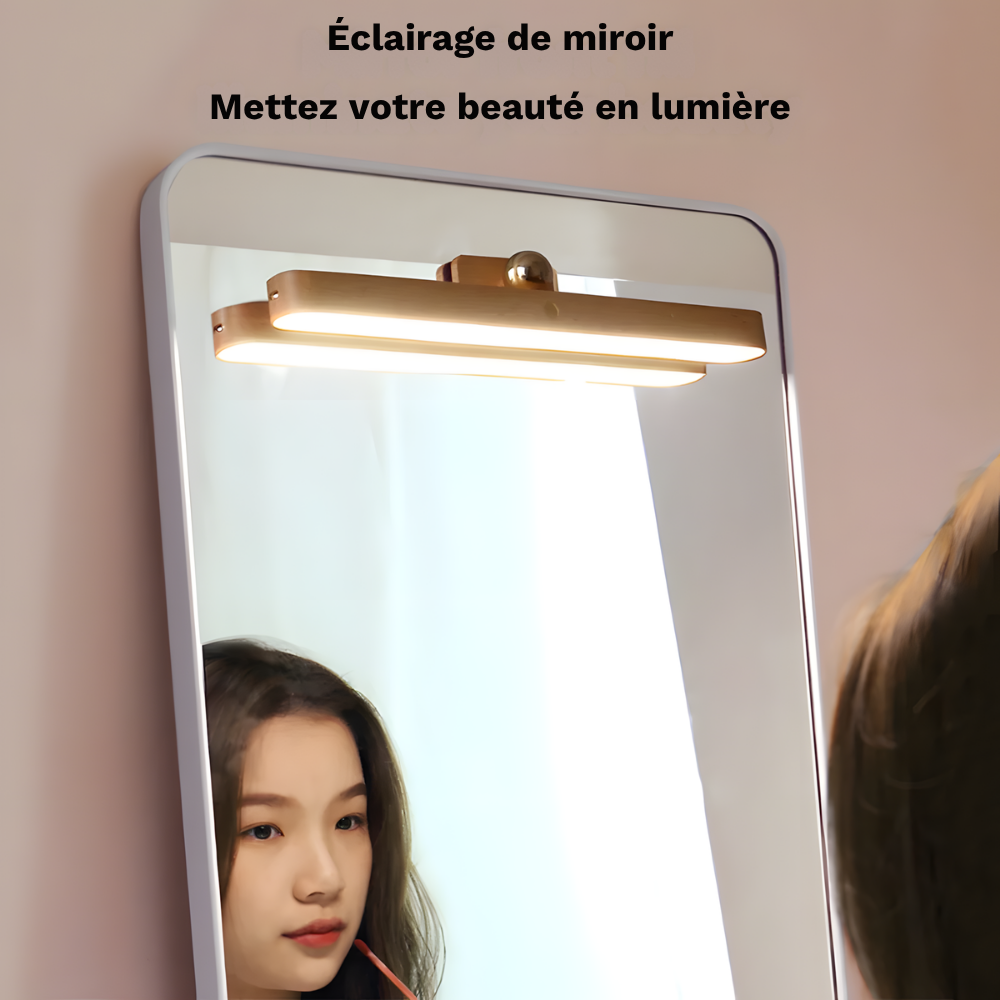 Lampe murale LED sans fil en bois réglable 360° – VALDA