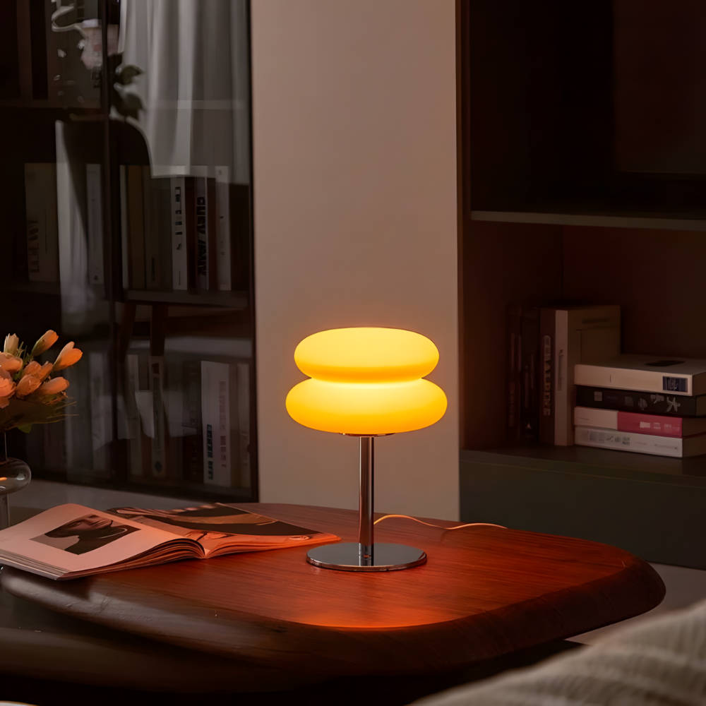 Lampe de chevet LED moderne en verre teinté - LIVARA