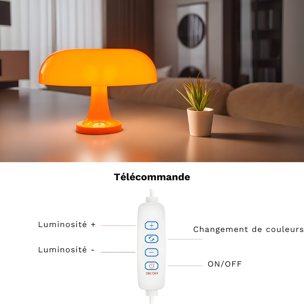 Lampe de chevet design champignon danois moderne – KEMINA