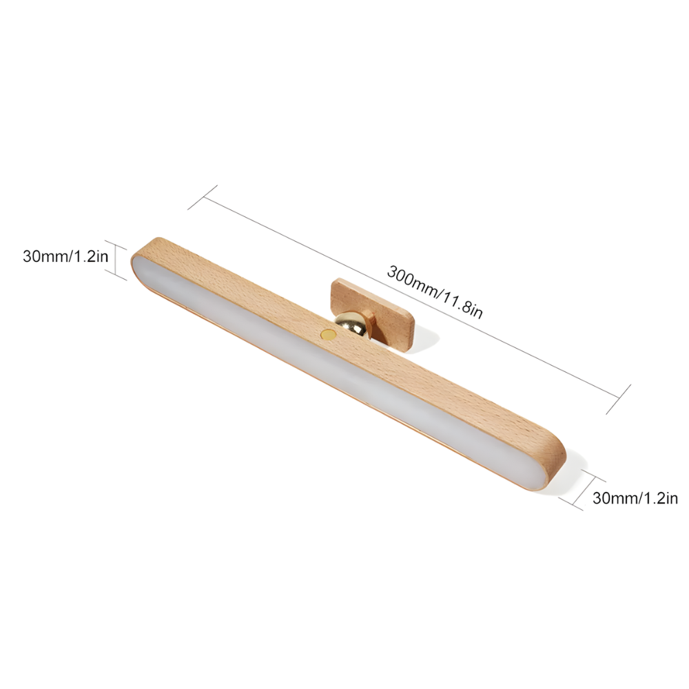 Lampe murale LED sans fil en bois réglable 360° – VALDA