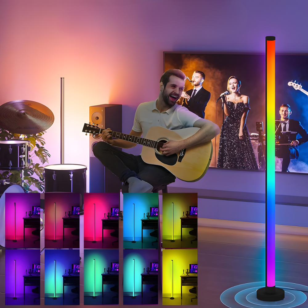 Lampe sur pied LED d’ambiance avec télécommande et application – ORAYA