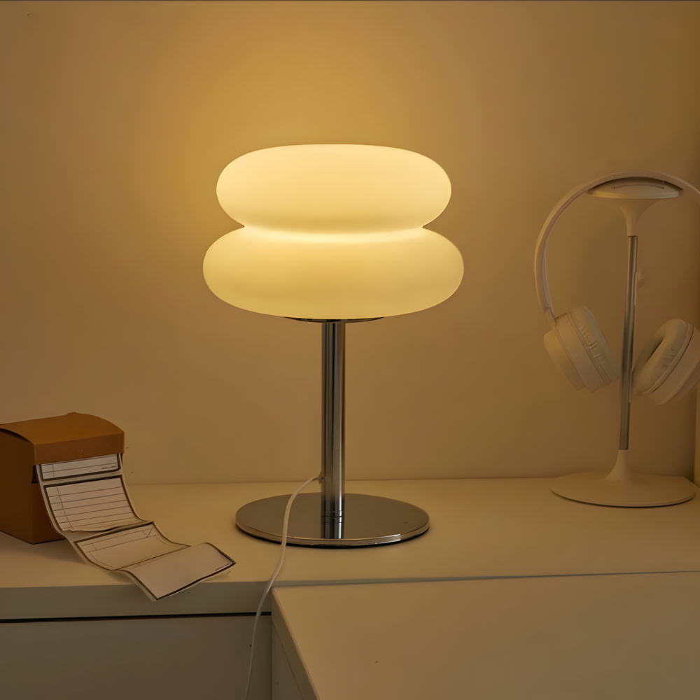 Lampe de chevet LED moderne en verre teinté - LIVARA