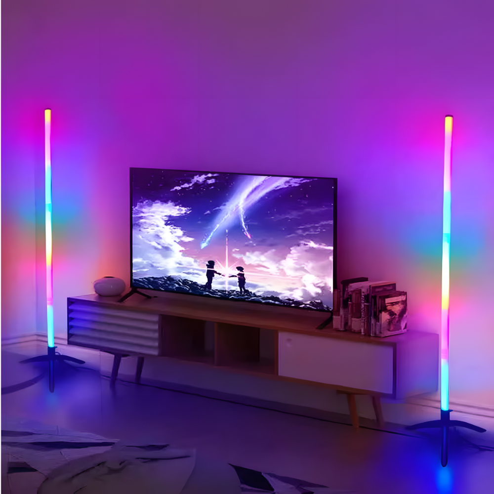 Lampe sur pied RGB d’angle style moderne – SHUSTAR