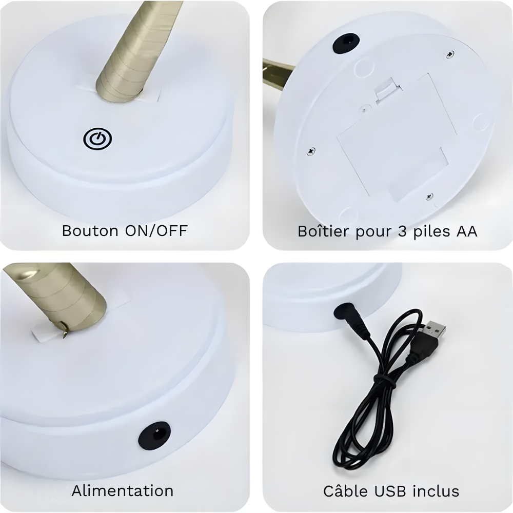 Lampe de chevet arbre à feuilles LED veilleuse déco USB - FEYLIA