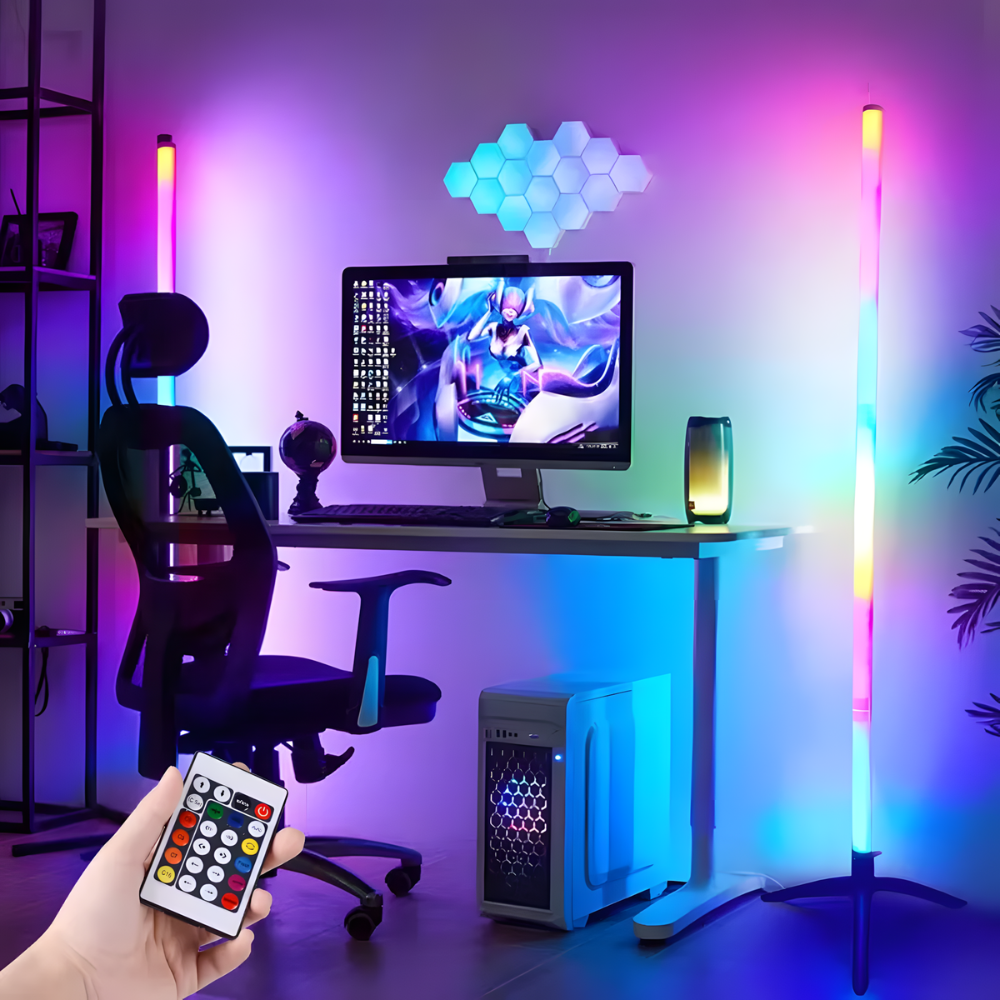 Lampe sur pied RGB d’angle style moderne – SHUSTAR
