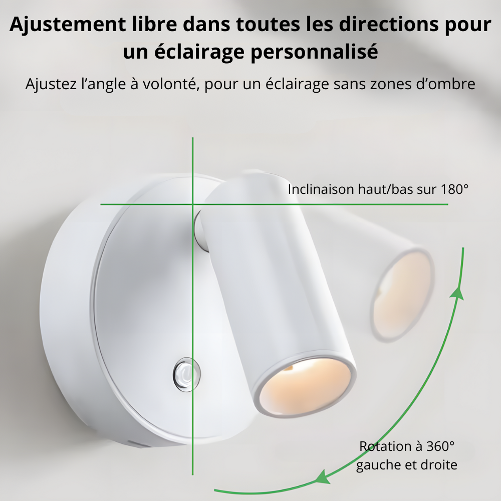 Lampe murale LED rechargeable magnétique tactile – LUMINAIR