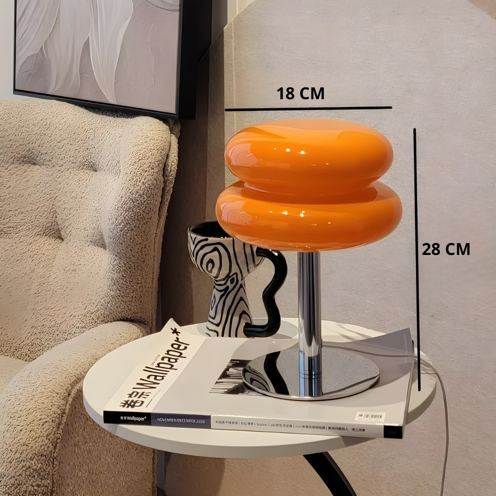 Lampe de chevet LED moderne en verre teinté - LIVARA