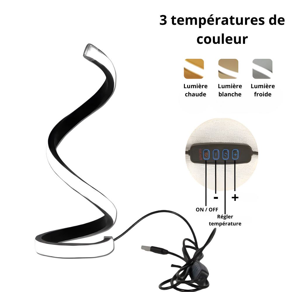Lampe de bureau LED RGB design – SPIRA