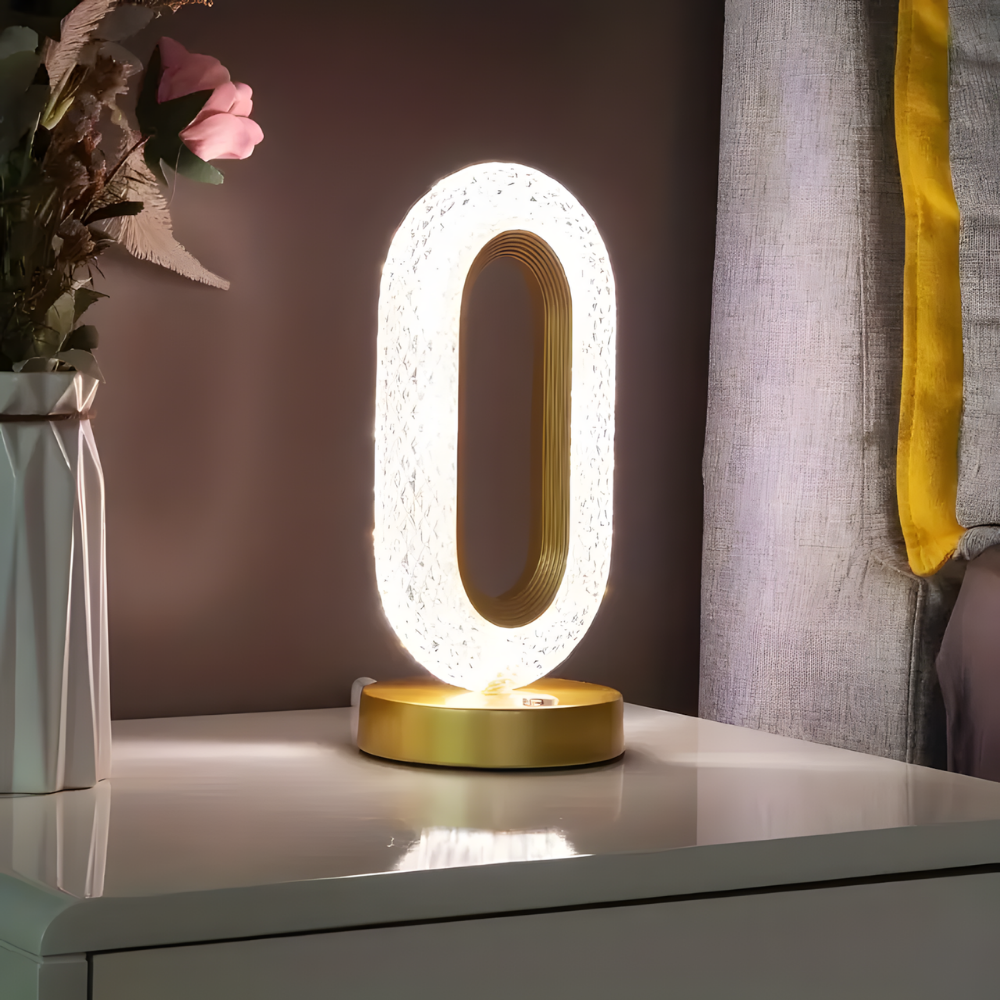 Lampe de chevet ovale en cristal sans fil - Kristalova